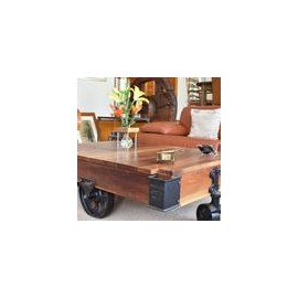 Meloi Mesa de Centro de Madera - Nogal