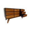 Mallorca Credenza de MDF y Chapa de Madera y Huanacaxtle