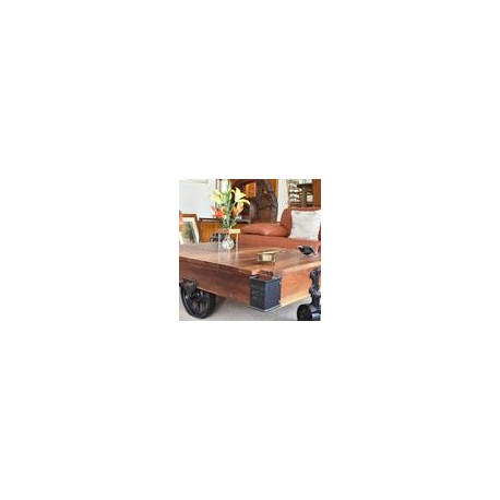 Meloi Mesa de Centro de Madera - Nogal
