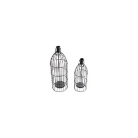 Borse Set de 2 Portavelas de Metal