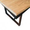 Oshawa Mesa de Comedor de Madera y Metal - Encino y Negro
